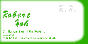 robert hoh business card